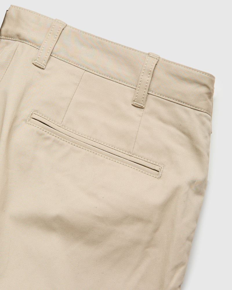 2-Pleat Twill Trousers in Khaki