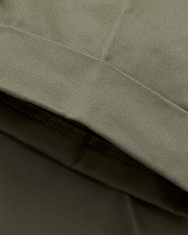 2-Pleat Twill Trousers in Olive