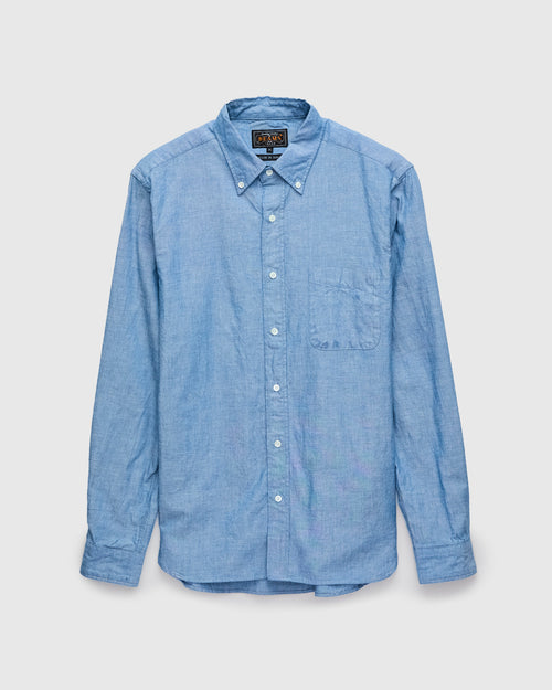 Chambray Button-Down Shirt in Blue