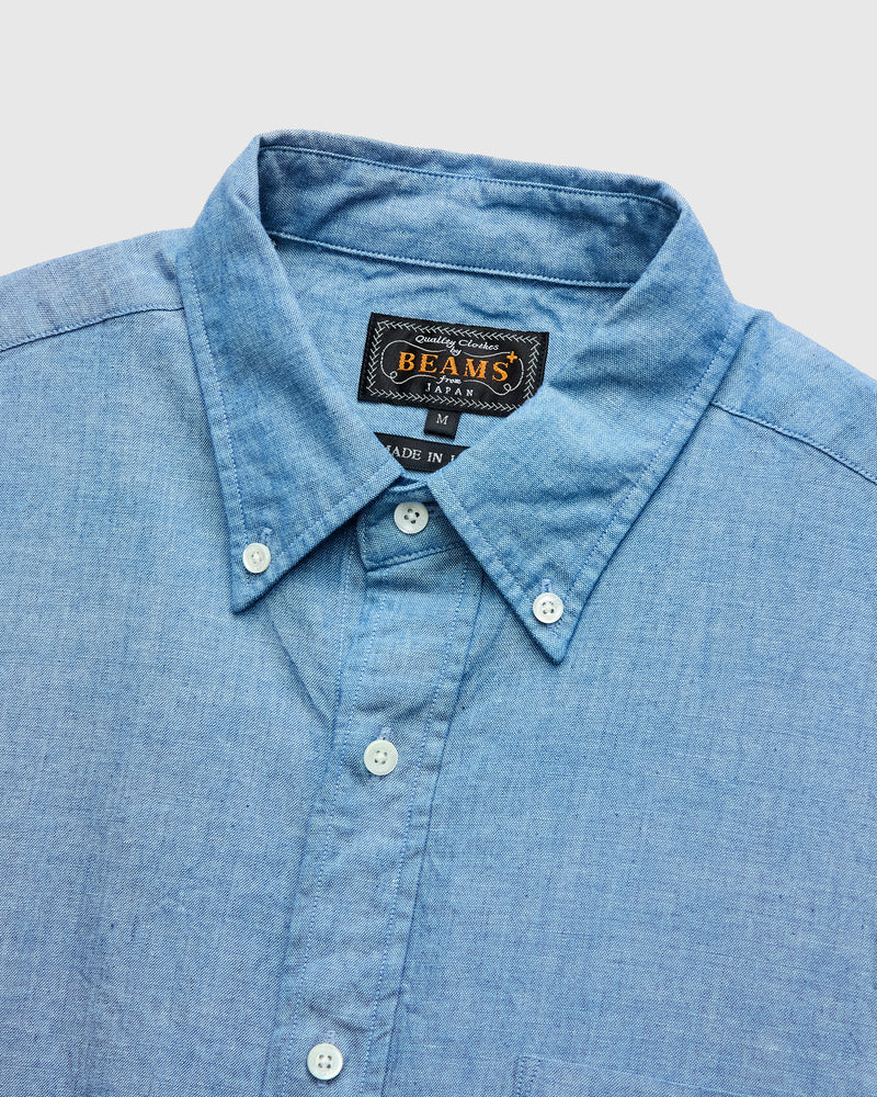 Chambray Button-Down Shirt in Blue