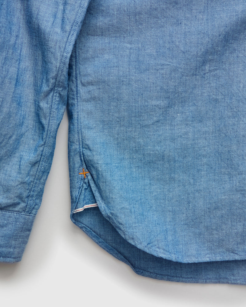 Chambray Button-Down Shirt in Blue