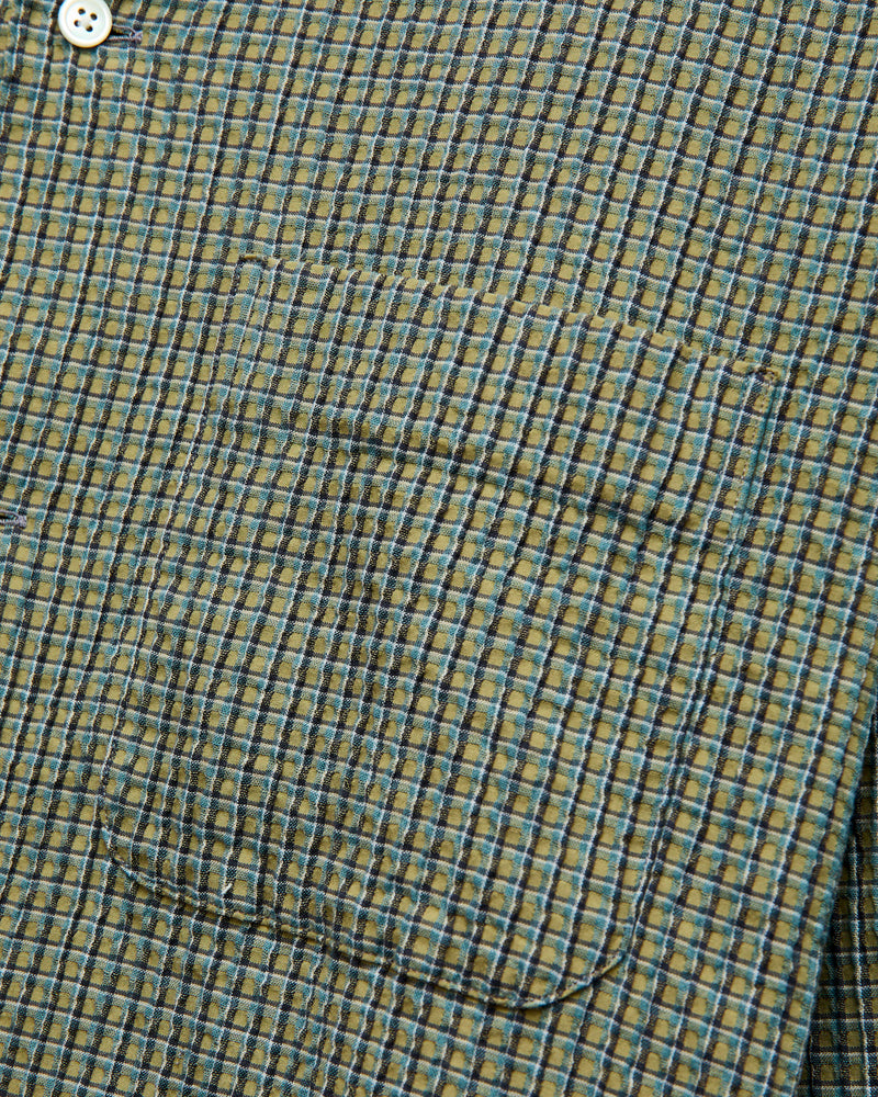 Plaid Button-Down Shirt in Olive
