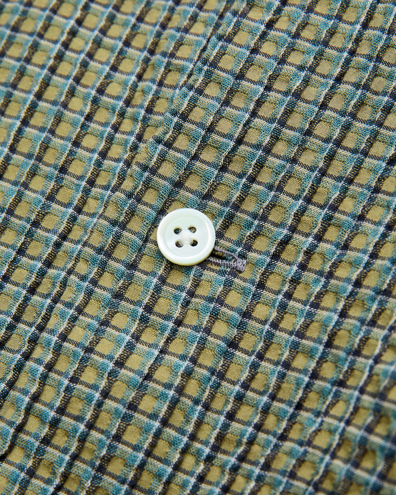 Plaid Button-Down Shirt in Olive
