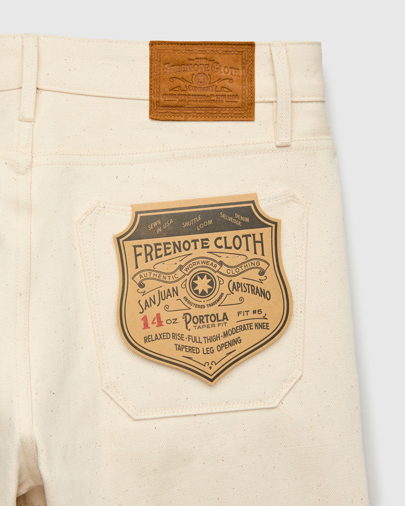 "Portola" 14oz Ecru Selvedge Denim - Tapered Fit