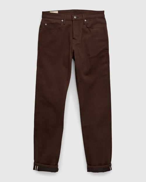 "Portola" 15oz Dark Brown Selvedge Denim - Tapered Fit