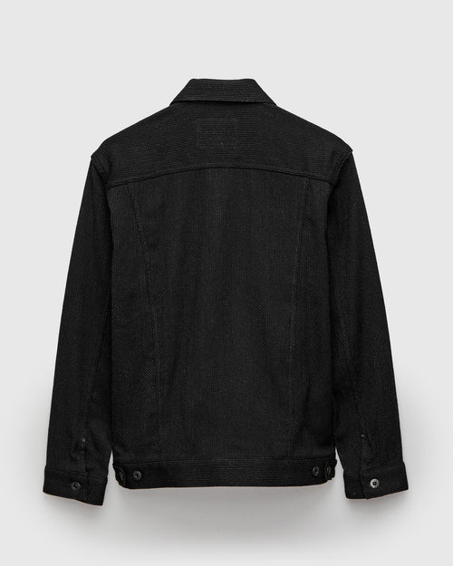 11oz Sashiko Type 2 Jacket in Black