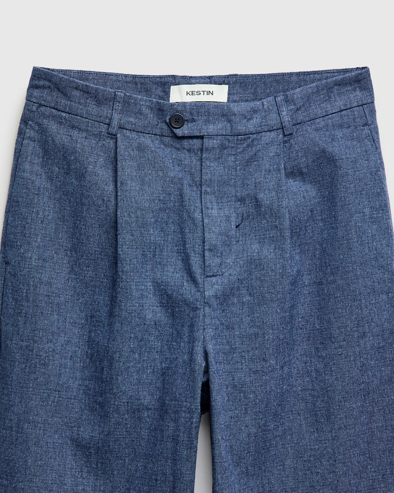 Wick Trouser in Indigo Linen Marl