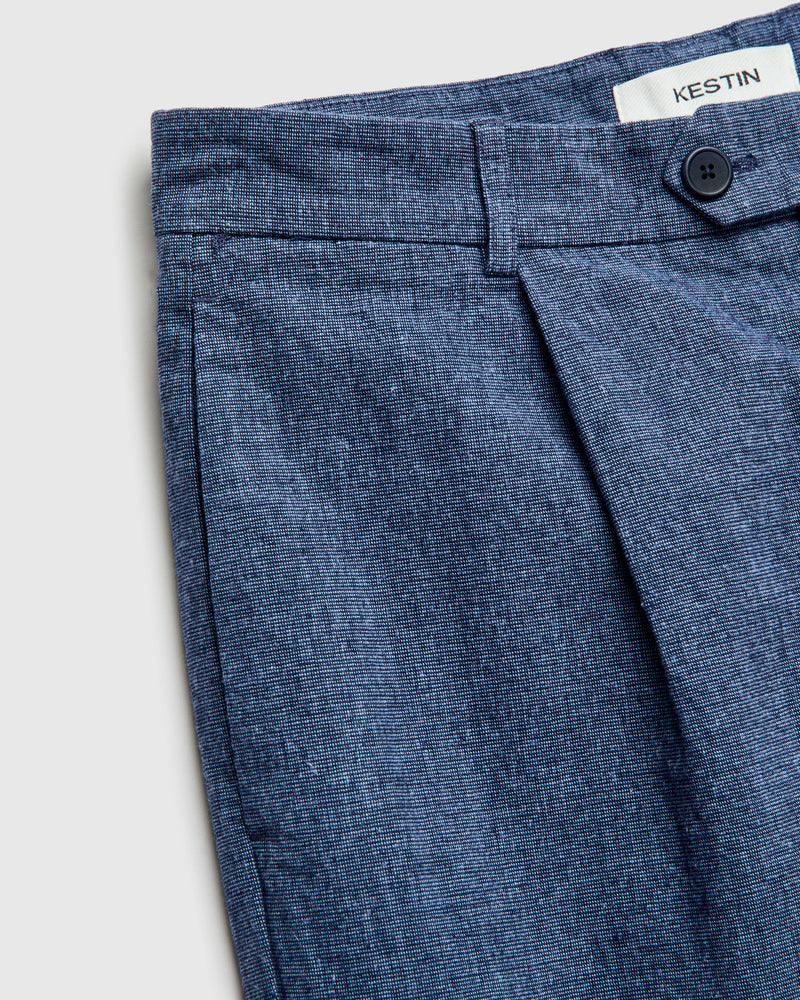 Wick Trouser in Indigo Linen Marl