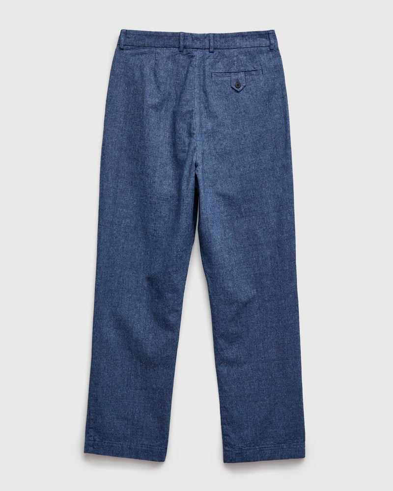 Wick Trouser in Indigo Linen Marl