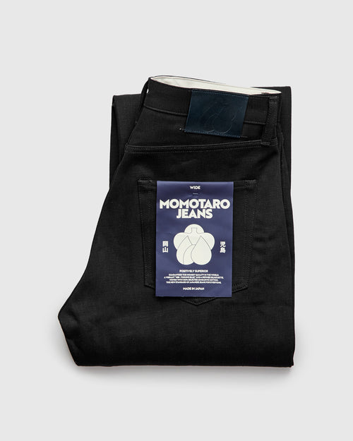 MMJZ1400 "Standard" 14.7oz Black Selvedge Denim - Wide Fit