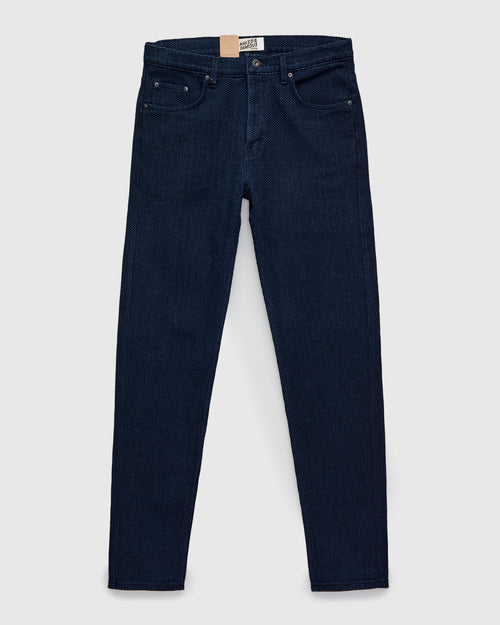 "Indigo Sashiko" 12.5oz Jacquard Denim - Easy Guy Fit