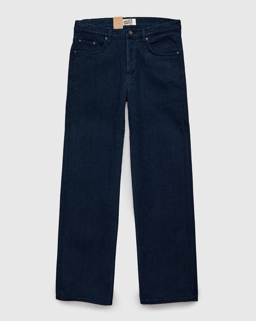 "Indigo Sashiko" 12.5oz Jacquard Denim - Strong Guy Fit