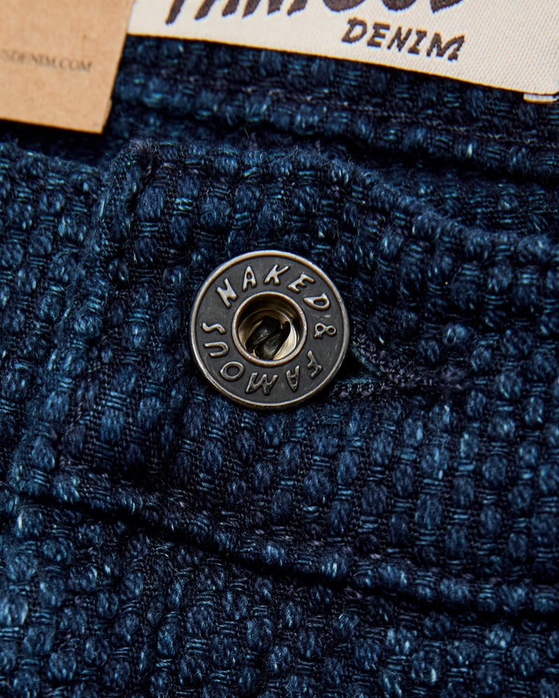 "Indigo Sashiko" 12.5oz Jacquard Denim - Strong Guy Fit