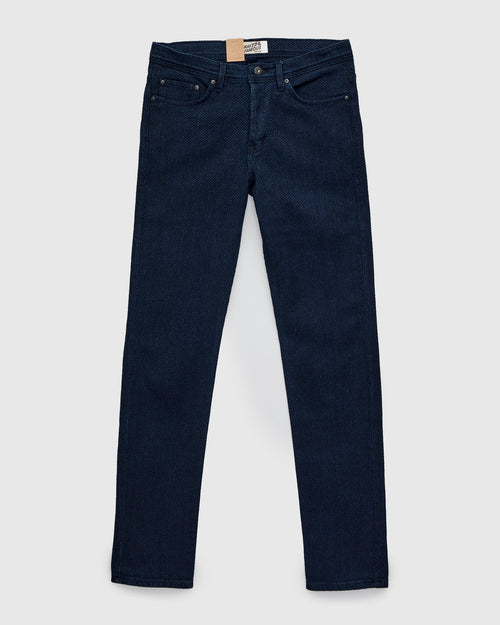 "Indigo Sashiko" 12.5oz Jacquard Denim - Weird Guy Fit