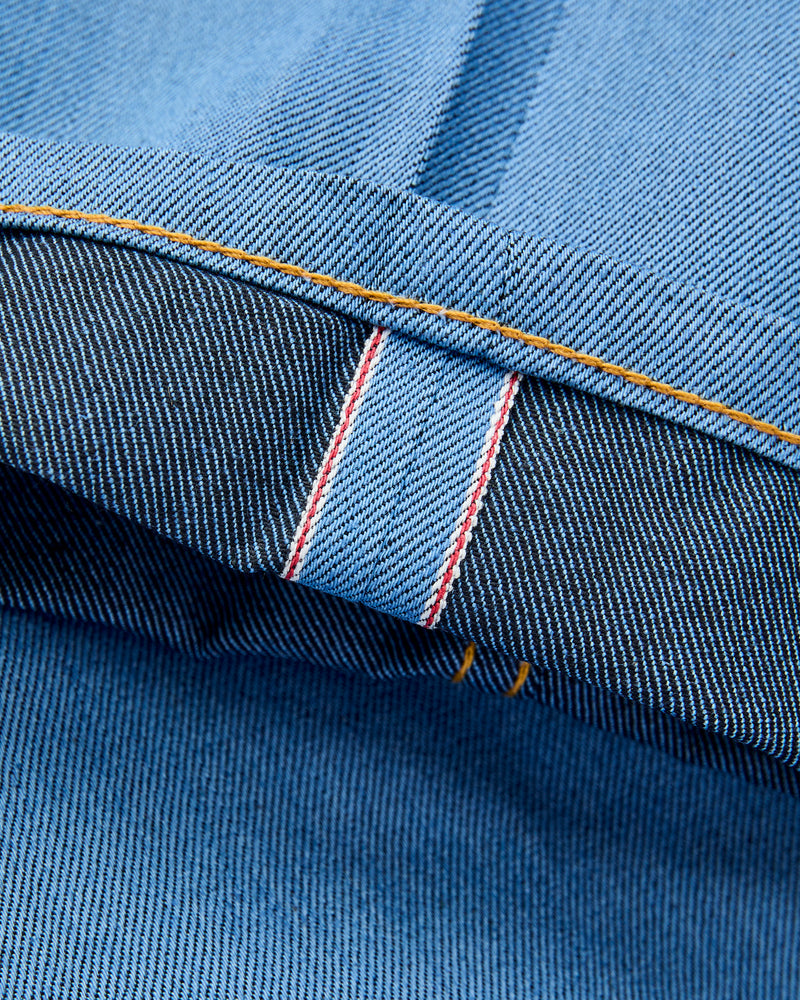 "Night Sky" 11oz Pale Indigo Selvedge Denim - Weird Guy Fit