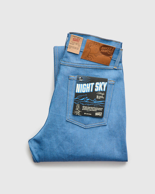 "Night Sky" 11oz Pale Indigo Selvedge Denim - True Guy Fit