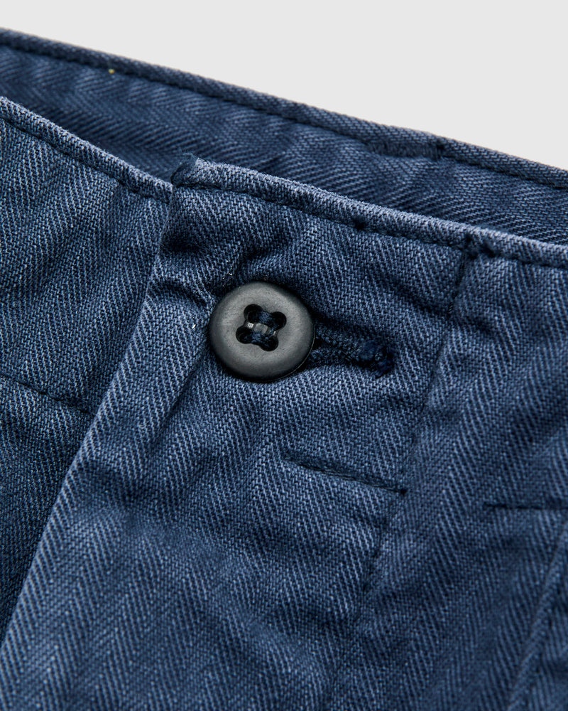 Herringbone Summer Fatigue Pants in Navy