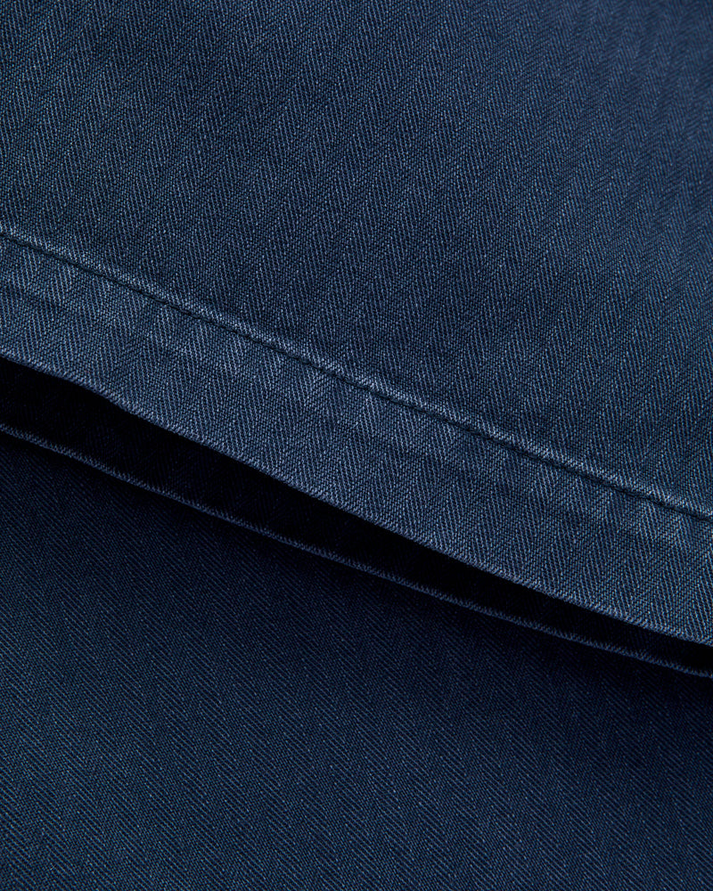 Herringbone Summer Fatigue Pants in Navy