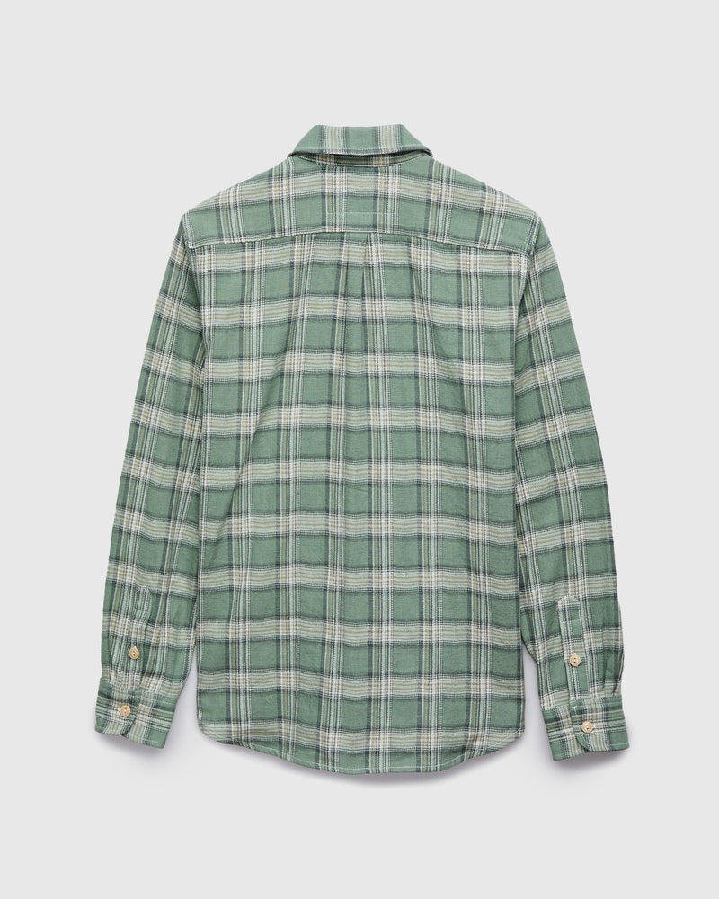 "Oxford Shirt" in Sage Herringbone Plaid