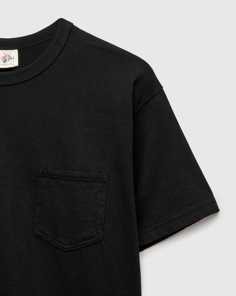 "Snake Slayer" Heavyweight Pocket T-Shirt in Black