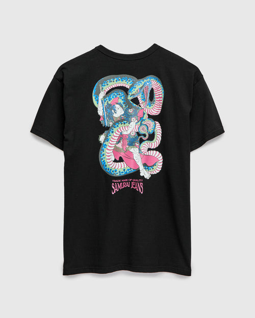 "Snake Slayer" Heavyweight Pocket T-Shirt in Black