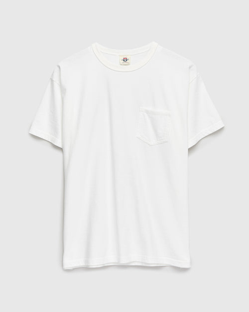 "Snake Slayer" Heavyweight Pocket T-Shirt in White