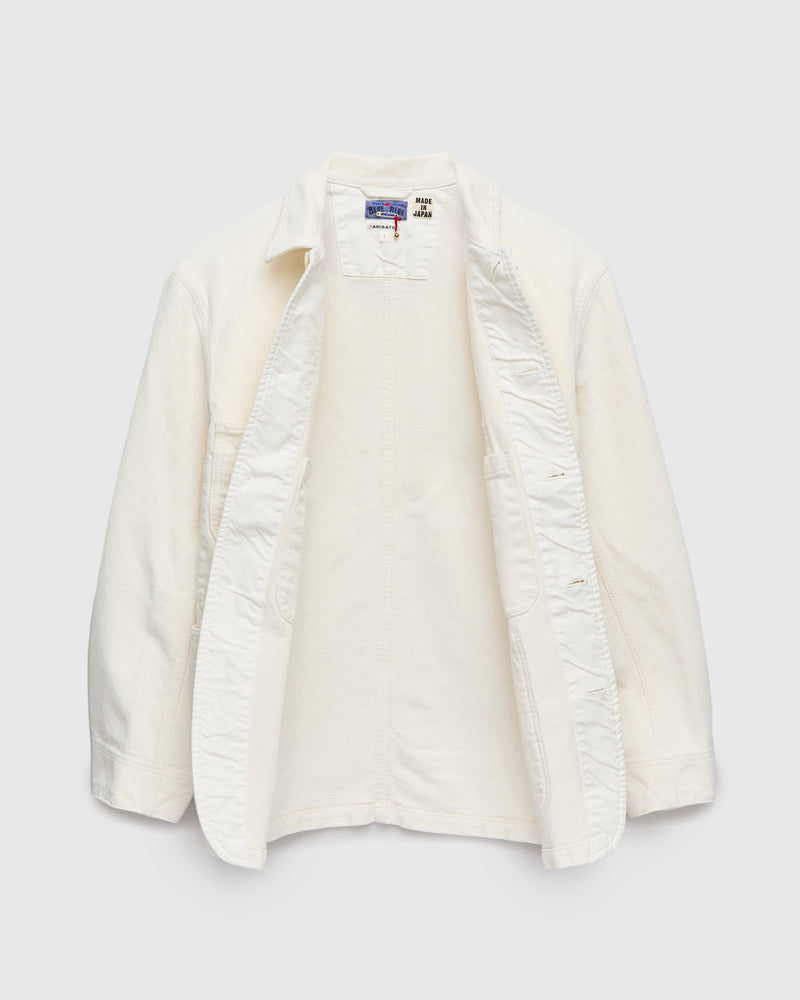 Yukizarashi Sashiko Coverall Jacket in Natural