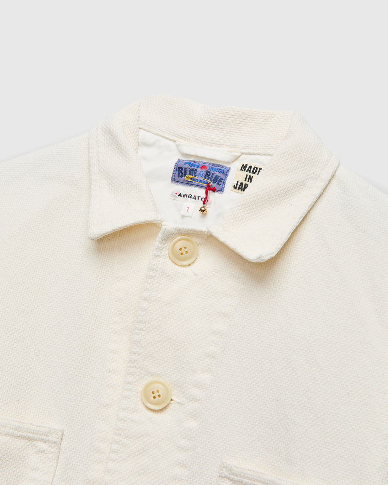 Yukizarashi Sashiko Coverall Jacket in Natural