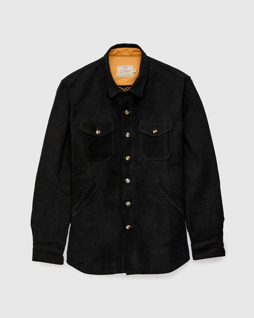 Crissman Overshirt in Black Moleskin