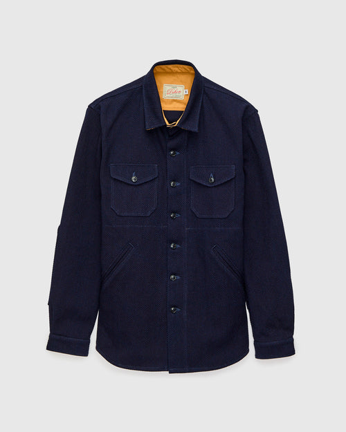 Crissman Overshirt in Indigo Sashiko