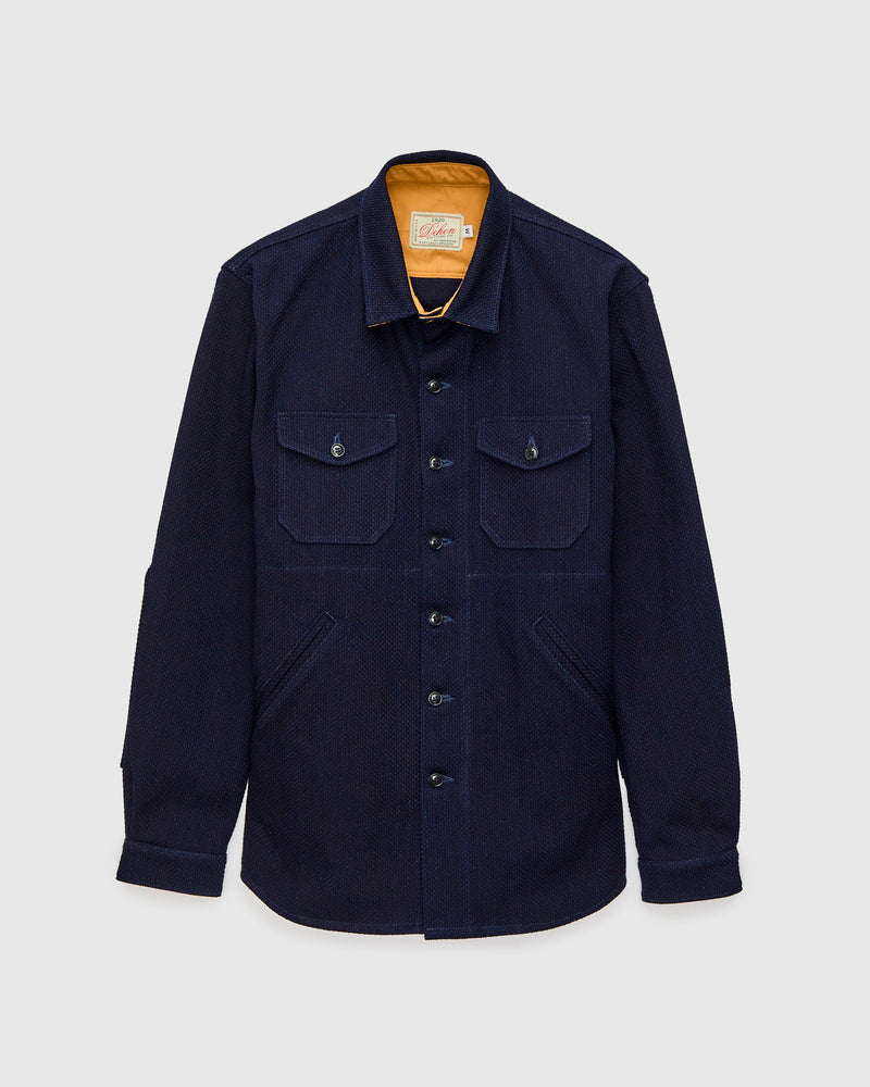 Crissman Overshirt in Indigo Sashiko