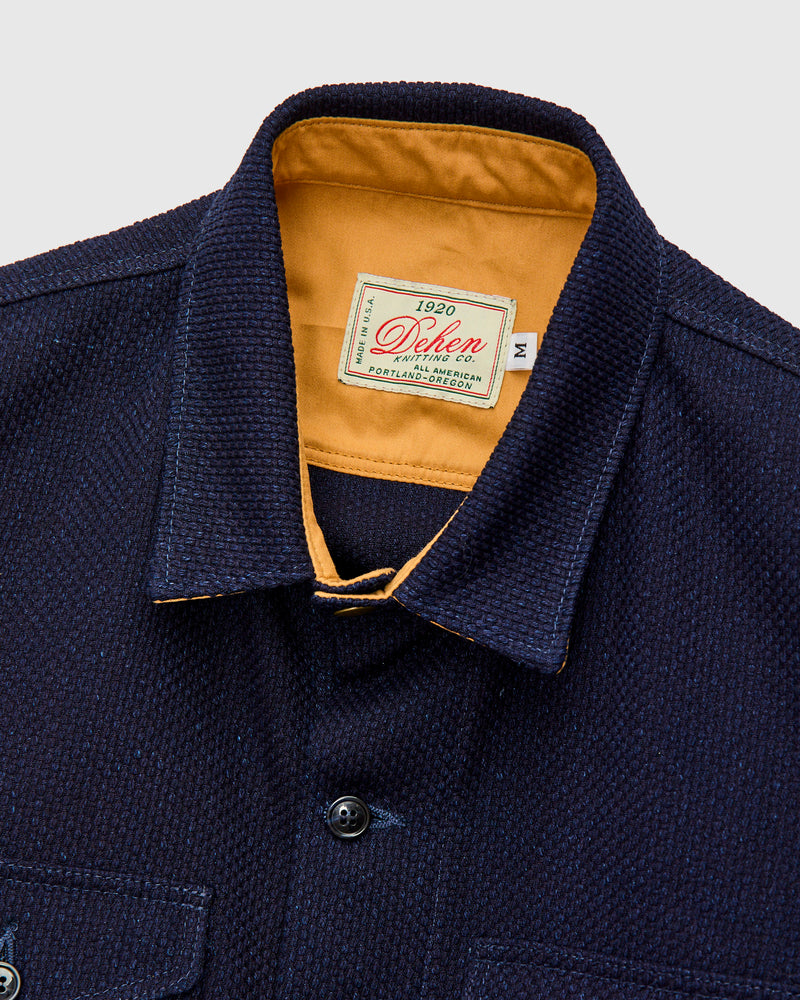 Crissman Overshirt in Indigo Sashiko