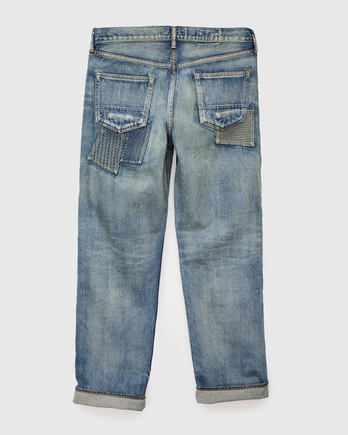 MG121 Boro Repair Selvedge Denim - Classic Straight Fit