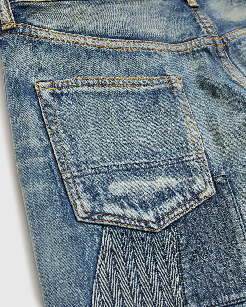 MG121 Boro Repair Selvedge Denim - Classic Straight Fit