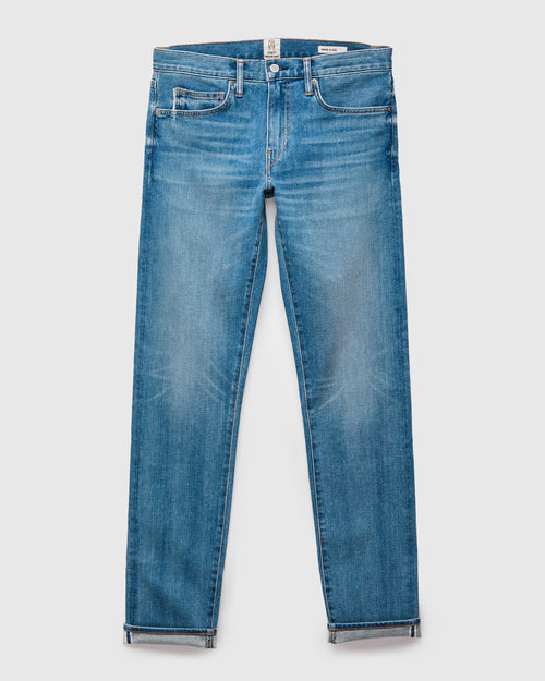 "Dennis" 10.5oz Indigo Washed Stretch Selvedge Denim - Pen Slim