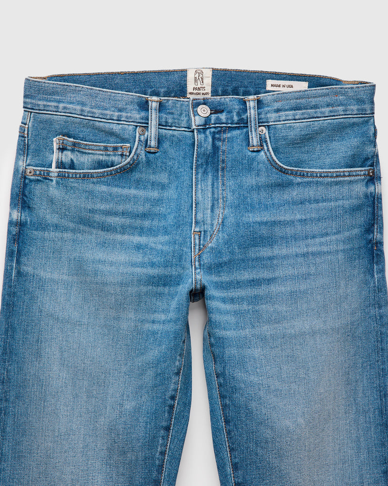 "Dennis" 10.5oz Indigo Washed Stretch Selvedge Denim - Pen Slim