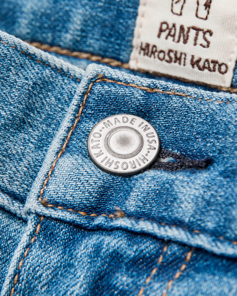 "Dennis" 10.5oz Indigo Washed Stretch Selvedge Denim - Pen Slim