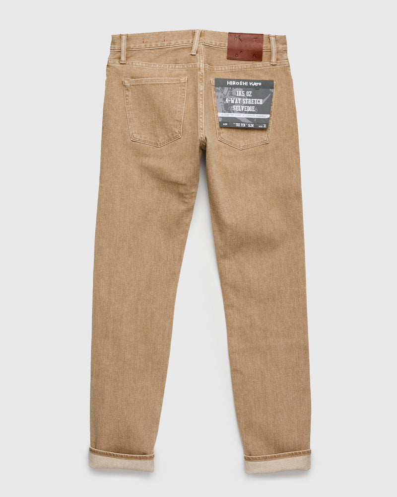 "Rustic Copper" 10.5oz Stretch Selvedge Denim - Pen Slim