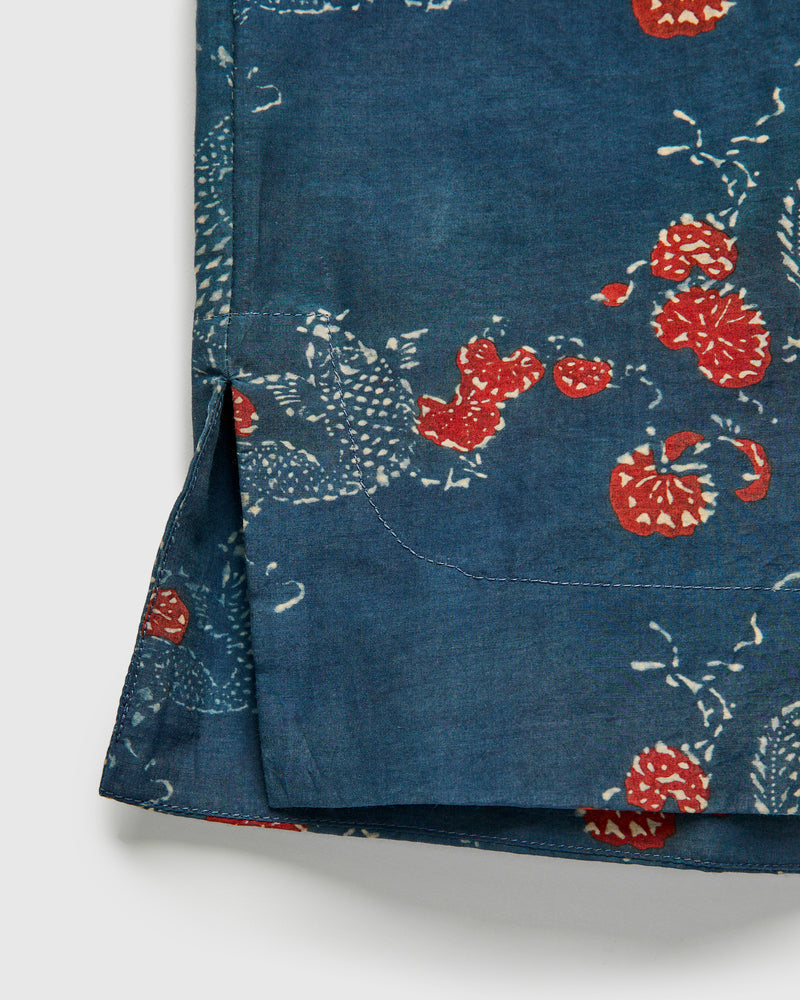 Koi Lake Camp Shirt in Indigo Madder Silk