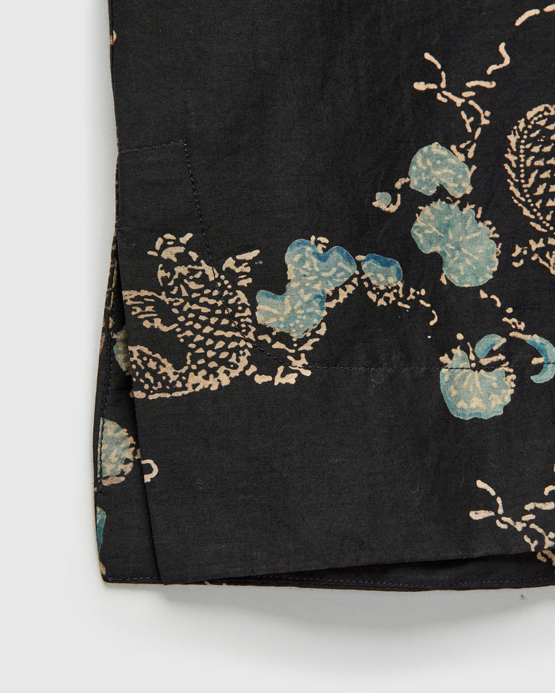 Koi Lake Camp Shirt in Iron Black Silk