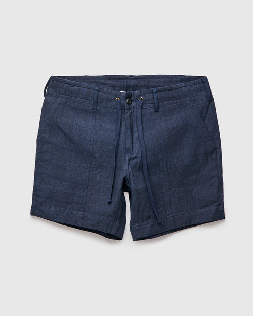 Obelisk Shorts in Iron Indigo Canvas