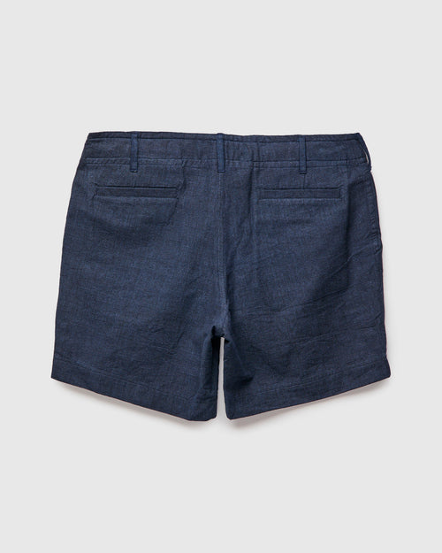 Obelisk Shorts in Iron Indigo Canvas