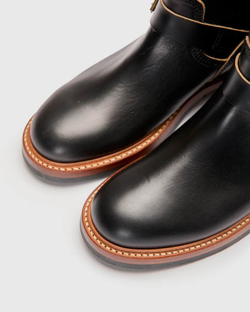 Wabash Engineer Boot in Horween Chromexcel Black