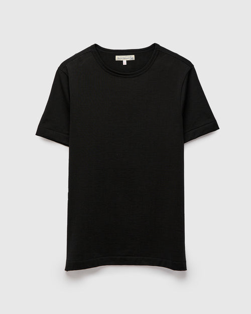 215 "Good Originals" Heavyweight 7.2oz Loopwheel T-Shirt in Deep Black