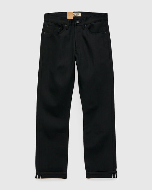 "Forever Black" 12.5oz No-Fade Selvedge Denim - True Guy Fit
