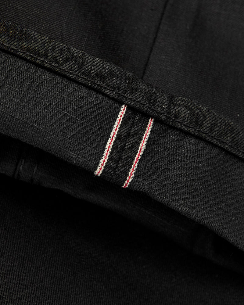 "Solid Black" 13oz Selvedge Denim - Strong Guy Fit