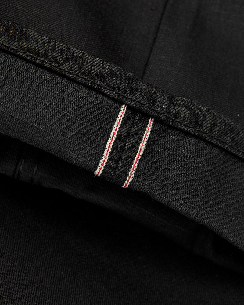 "Solid Black" 13oz Selvedge Denim - Weird Guy Fit