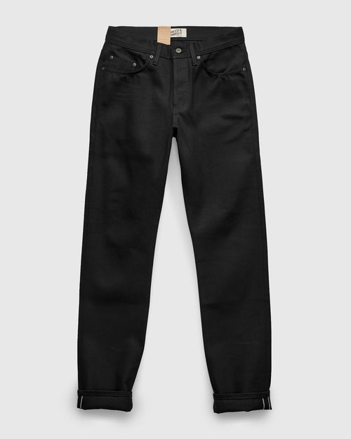 "Solid Black" 13oz Selvedge Denim - Weird Guy Fit