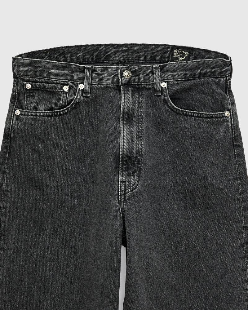 100 "Black Stone Wash" 13oz Denim - Super Dad Wide Fit