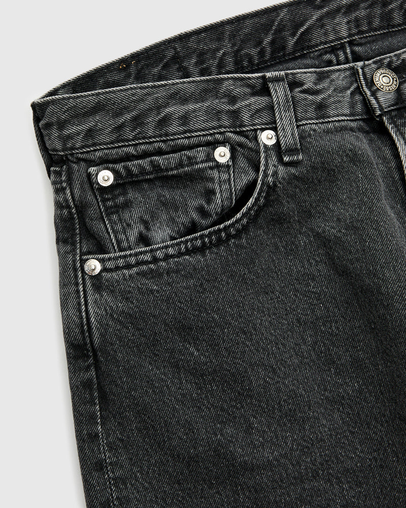 100 "Black Stone Wash" 13oz Denim - Super Dad Wide Fit